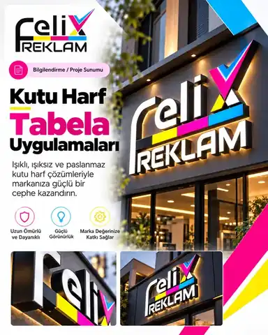 Kutu harf tabela sunumu